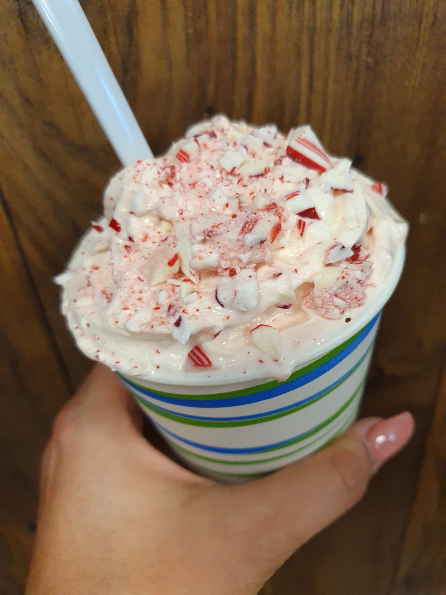 Candy Cane Ice Cream Treat