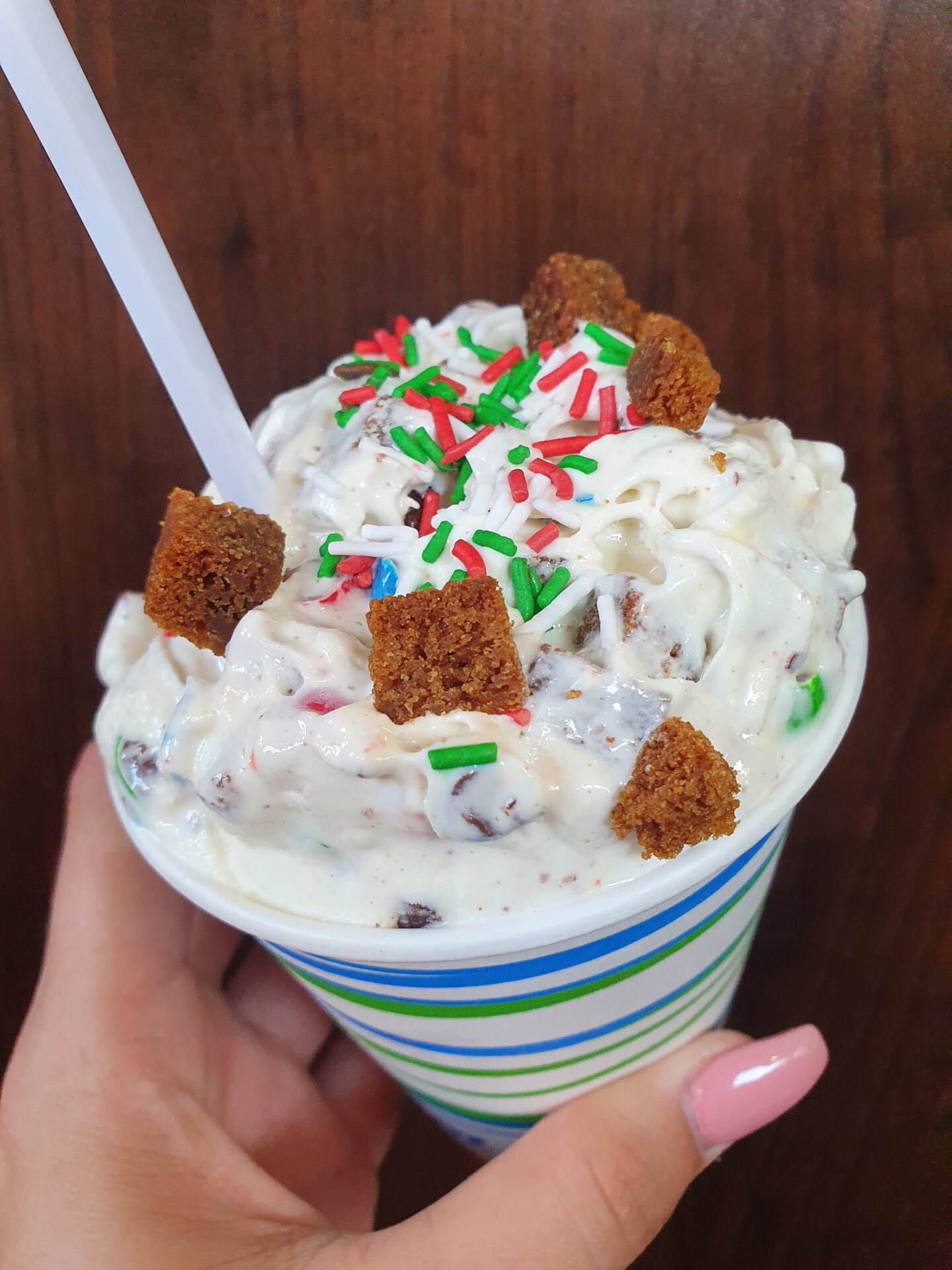 Candy Cane Ice Cream Treat
